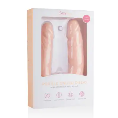 Easy Toys - Double Ended Dildo Skin - dwustronne dildo. Podwójna stymulacja w Twoim zasięgu!