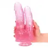 Toyz4Lovers - Romolo and Remo Double. Podójne, realistyczne, przejrzyste różowe dildo z przyssawką. 21 cm długości, 5 cm średnicy
