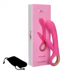 Toyz4Lovers - Handy Petal Grip Rabbit Vibrator - wibrator z króliczkiem i szerszym końcem do stymulacji punktu G