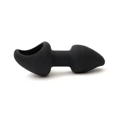 665 Leather - Funnel Plug. Duży silikonowy korek analny z dwoma końcówkami o różnej wielkości, tunel analny do uniwersalnego zastosowania dla chcących więcej