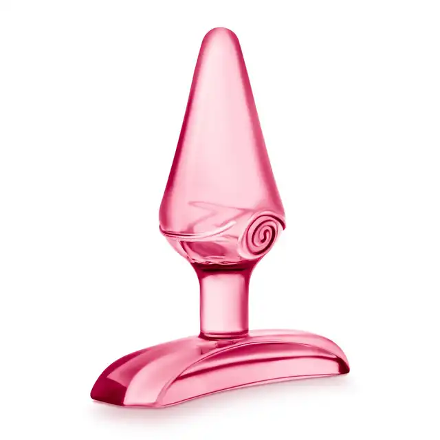 Play With Me – Jolly Plug Pink. Różowa, mała wtyczka analna z szeroką podstawą wykonana z elastycznego, miękkiego TPE