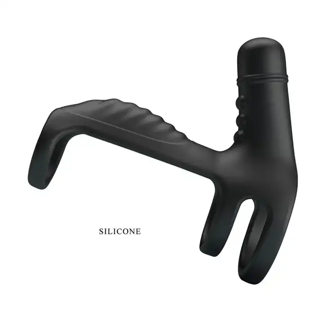Pretty Love - Vibrating Penis Sling. Wibrująca nakładka na penisa ze stymulatorem łechtaczki z wypustkami, wzmacnia i przedłuża erekcję dodatkowo stymulując partnerkę