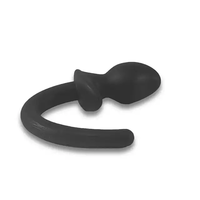 Brutus - Woof HyperSoft Silicone Puppy Tail Plug. Silikonowy korek analny z elastycznym psim ogonem, genialny gadżet do roleplay i zabaw w posłuszeństwo