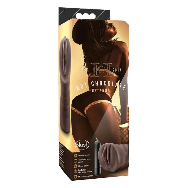 Hot Chocolate - Brianne Chocolate. Realistyczny masturbator z cyberskóry. Wibrujący bullet dla intensywnych doznań. Doskonała jakość i realistyczny odlew!