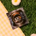 EXS - Black Latex 1szt. Czarne prezerwatywy lateksowe na sztuki, bezzapachowe i bezsmakowe, rozszerzana końcówka dla lepszego dopasowania, 1 sztuka