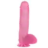 Toyz4Lovers - Bruto Transparent Pink. Różowe, realistyczne dildo z mocną przyssawką i jądrami. 31,5 cm długości, 8 cm średnicy
