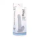Real Rapture - Dildo Clear Flavour Large - realistyczne, duże dildo z przyssawką i jądrami. Przezroczyste