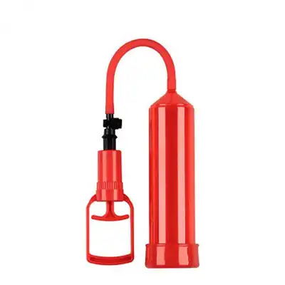 Pump Up - push touch red. Czerwona pompa do penisa, poprawa krążenia, wzmocnienie i przedłużenie trwania erekcji, widoczne efekty