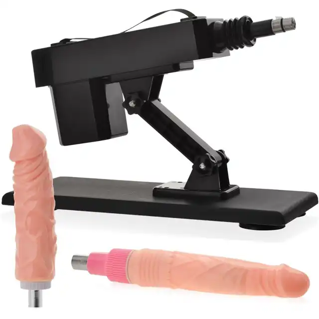 Scala - Sex Machine. Automatyczna seks maszyna z dwoma wymiennymi końcówkami, realistyczny wibrator i dildo, 420 ruchów na minutę