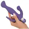 You2Toys - 3 Pointer Purple. Wszechstronny fioletowy wibrator z zakrzywioną końcówką, stymulatorem łechtaczki i stymulatorem odbytu, oferuje 5 trybów wibracji
