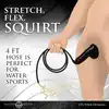 Master Series - Guzzler Realistic Latex Penis Sleeve with Hose. Czarna, lateksowa nakładka na penisa z wężem 122 cm do zabaw z pissingiem