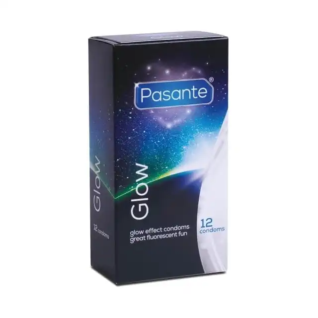 Pasante - Glow in the Dark 12szt. Fluorescencyjne prezerwatywy, świecące w ciemności, prezerwatywa o anatomicznym kształcie
