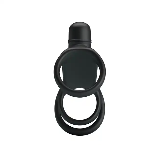 Pretty Love - Vibrating Penis Sling. Wibrująca nakładka na penisa ze stymulatorem łechtaczki z wypustkami, wzmacnia i przedłuża erekcję dodatkowo stymulując partnerkę
