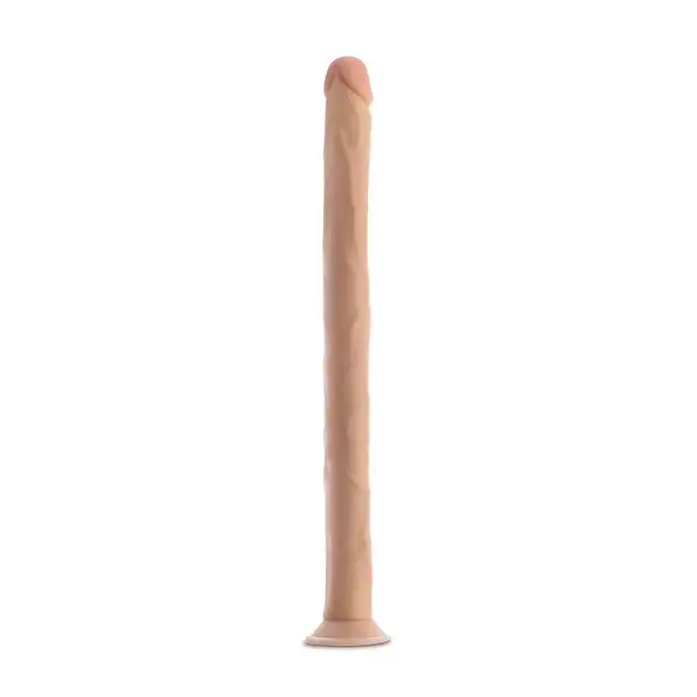 Dr. Skin - 19 Inch Dildo Beige 48 cm. Długie, realistyczne dildo z przyssawką. Kompatybilne z uprzężą strapon. Głębokie doznania!