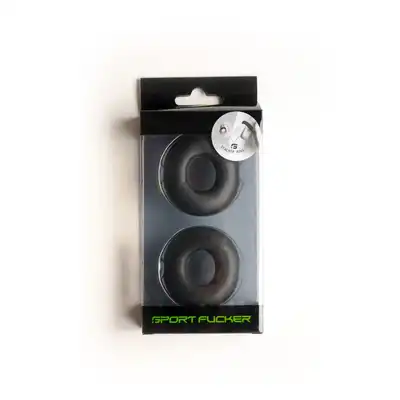 Sport Fucker - Stacker Rings 2-Pack Black - zestaw ringów erekcyjnych. Noś jak chcesz! 