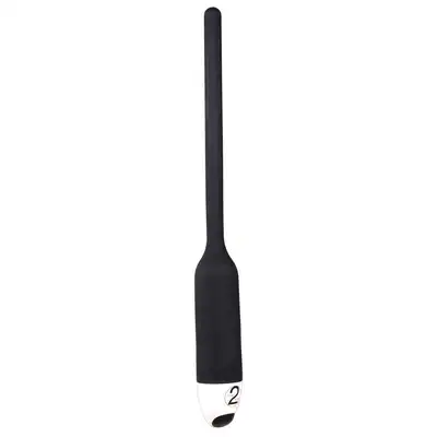 You2Toys - Silikon Dilator Black. Wibrujący dilator do cewki moczowej, długi z zaskakującymi trybami wibracji, silikon z powłoką PU