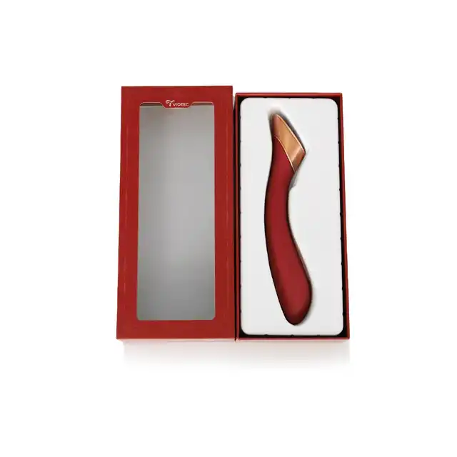 Viotec - Manto G-Spot Massager Red. Wibrator do punktu G z intuicyjnym ekranem LCD, stylowy i jakościowy dodatek do kolekcji