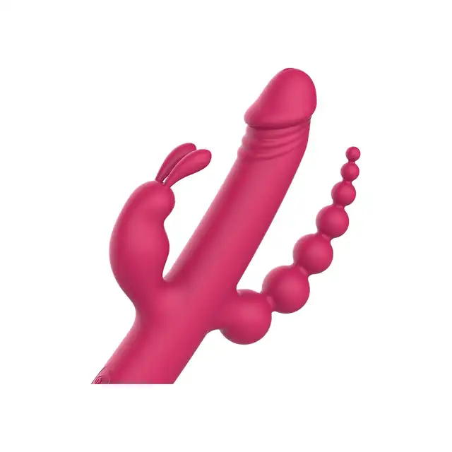 Dream Toys - Essentials Anywhere Pleasure Vibe Pink. Wszechstronny wibrator ze stymulacją analną, waginalną i łechtaczkową. Aż 4 końcówki!