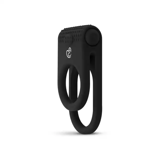 Easy Toys - Admire Ring Vibrating. Wibrujący ring erekcyjny z podwójnym pierścieniem opóźniającym wytrysk, wibrujący bullet stymulujący łechtaczkę