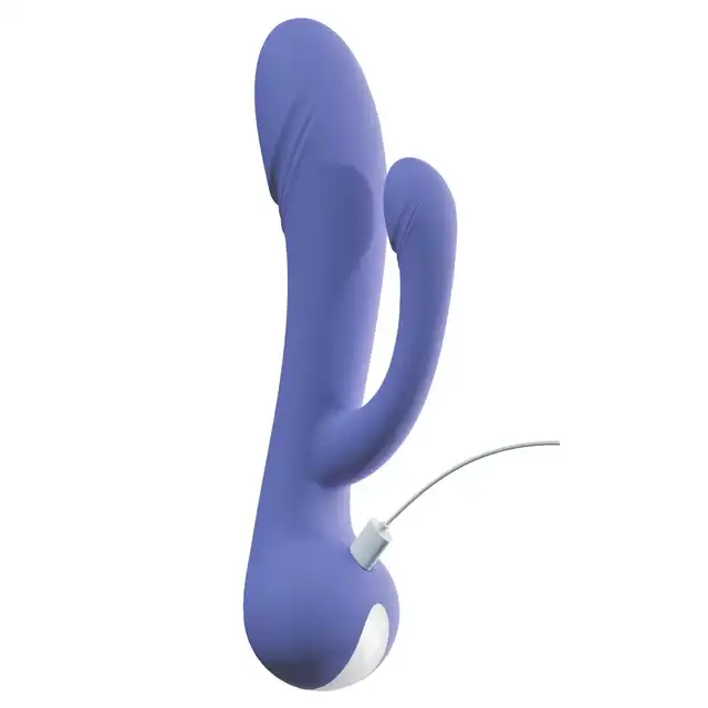 AwaQ.u - Vibrator 04. Fioletowy, mocno stymulujący wibrator do podwójnej penetracji. 10 trybów wibracji