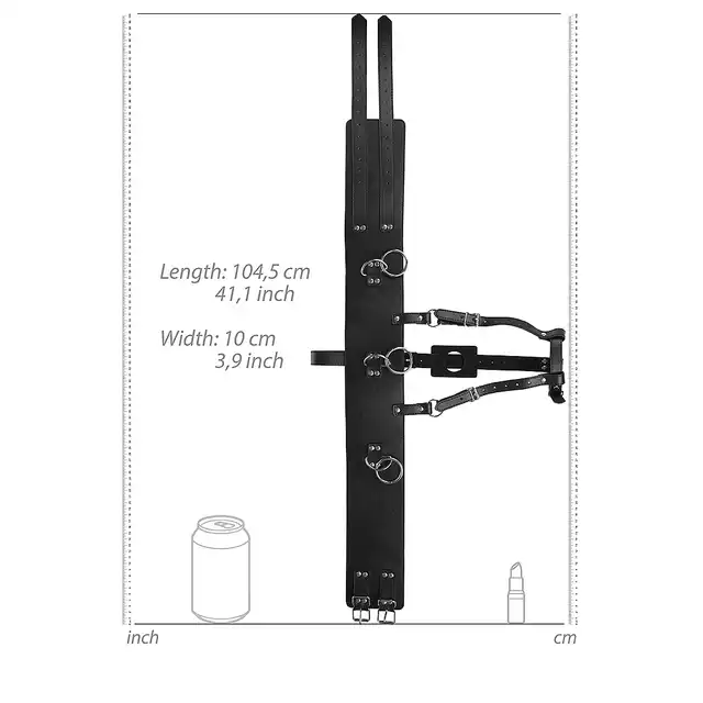 Ouch! - Belt with Vibrator Holder Black - pas z uchwytem na wibrator! Zabawa bez użycia rąk