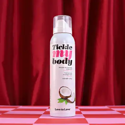 Love To Love - Tickle My Body Massage Foam Coconut. Gęsta pianka do masażu z efektem mrowienia o zapachu egzotycznego kokosa