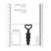 OUCH! - Anal Love Beads. Silikonowa wstyczka analna o kształcie łańcuszka kulek analnych z wygodnym uchwytem w kształcie serduszka