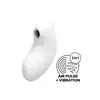 Satisfyer - Vulva Lover 2. Biały stymulator łechtaczki z funkcją air pulse oraz wibracjami. Przenieś się do świata rozkoszy. 