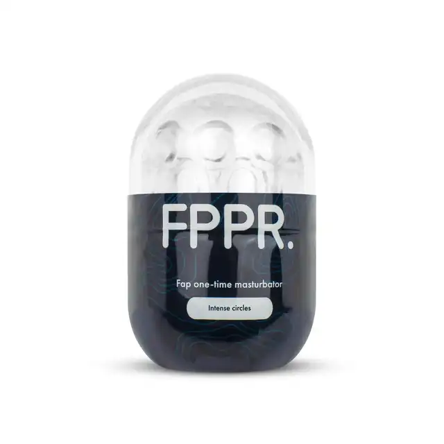 FPPR - Fap One-time Circle Texture. Mini masturbator w formie elastycznego rękawa w jajeczku, tekstura wypełniona kołami