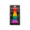 Pride - Happy Stuffer Large. Silikonowa, tęczowa wtyczka analna z szeroką podstawą. Duma i przyjemność.