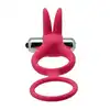 Toyz4Lovers - Dual Ring pink ring - podwójny ring na penisa z wibrującym króliczkiem. Różowy