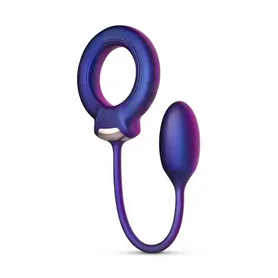 Hueman - Cockring with Anal Ball. Ring erekcyjny z wtyczką analną, wyjątkowa zabawka zapewniająca intensywną podwójną stymulację, opóźnienie wytrysku i przedłużenie stosunku