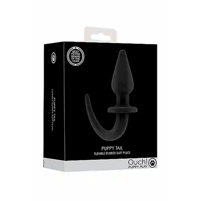 OUCH! - Puppy Play Plug. Silikonowa wtyczka analna z ogonem szczeniaka, idealny produkt do roleplay. Ostatnia sztuka!
