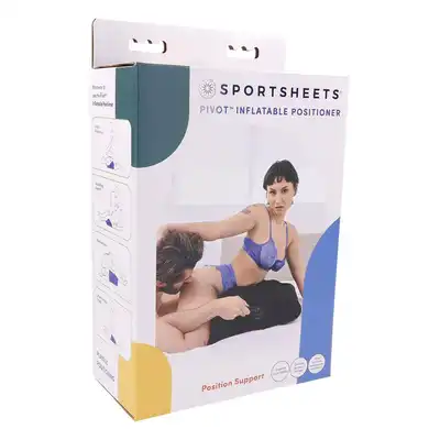 Sportsheets - Pivot Inflatable Positioner. Dmuchana poduszka do sypialni, antypoślizgowa, wygodna i komfortowa poduszka pozycjonująca z aksamitnym wykończeniem
