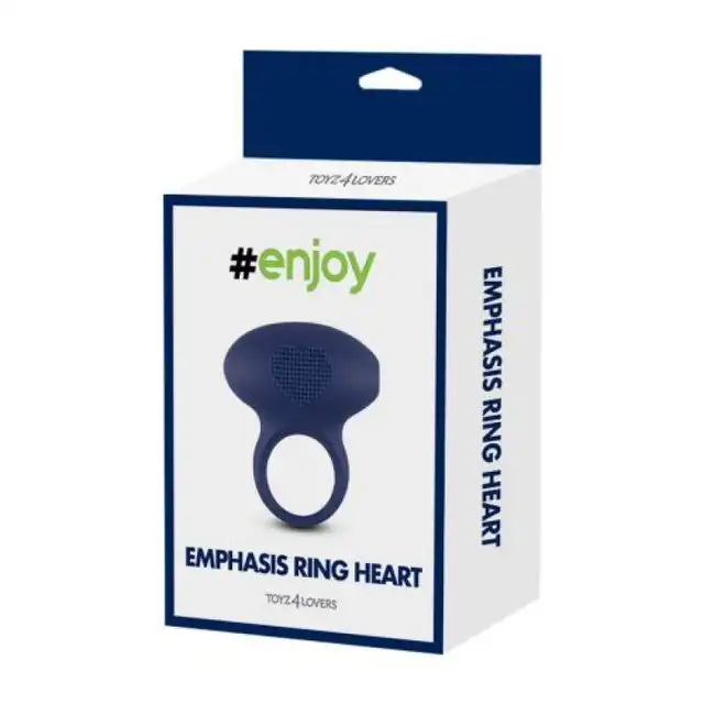 #Enjoy - Vibrating Cock Ring Emphasis Heart. Elastyczny, wibrujący pierścień erekcyjny na przedłużenie stosunku i 