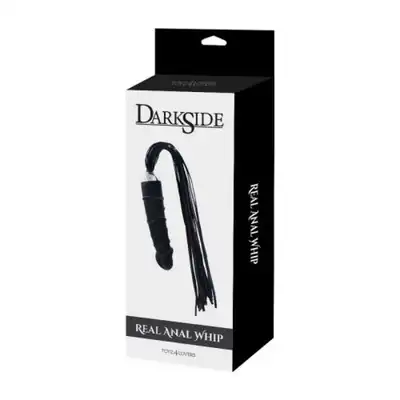 Darkside - Anal dildo Real Whip. Wyjątkowe połączenie realistycznego dildo analnego z pejczem do głaskania lub karania w stylu BDSM