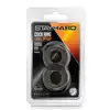 Stay Hard - Cock Ring And Ball Strap Black. Podwójny pierścień erekcyjny wspomagający utrzymanie erekcji i zwiększenie doznań seksualnych