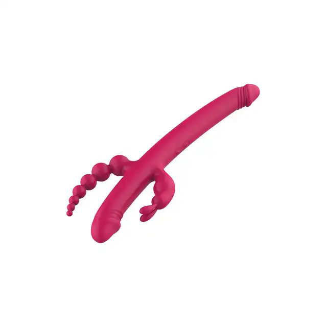Dream Toys - Essentials Anywhere Pleasure Vibe Pink. Wszechstronny wibrator ze stymulacją analną, waginalną i łechtaczkową. Aż 4 końcówki!