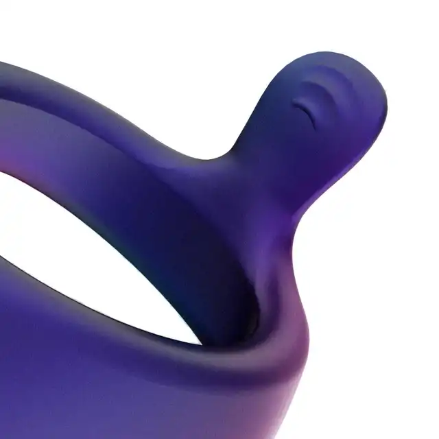Hueman - Vibrating Strap-on Cockring. Wibrujący pierścień na penisa z dwoma stymulującymi wypustkami, genialny dodatek do klasycznego stosunku