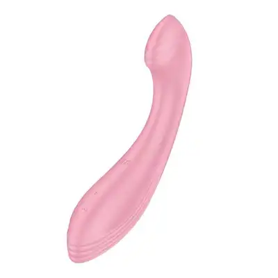 Satisfyer - G-Force Pink. Silikonowy wibrator do stymulacji punktu G z lekko zakrzywionym kształtem i spłaszczoną końcówką do precyzyjnej stymulacji