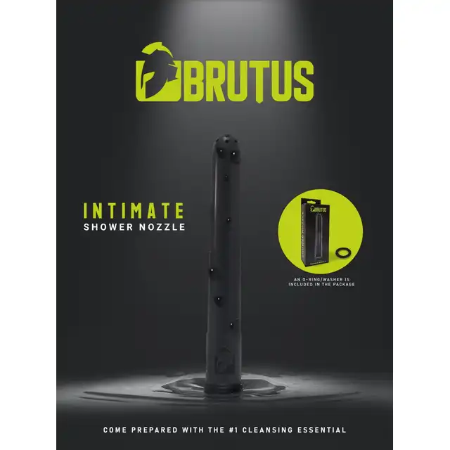 BRUTUS - Black Plastic Shower Nozzle - irygator, końcówka do prysznica. Idealna czystość gwarantowana 