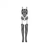 Obsessive - Bodystocking G139 S/M/L. Oryginalny i zmysłowy bodystocking z geometrycznym motywem. 
