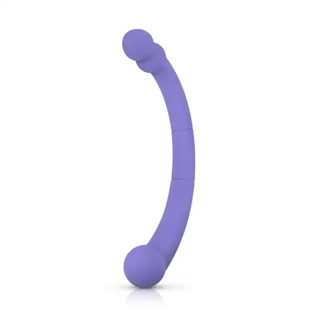 Good Vibes Only - Double End Vibrator Leah - Purple. Wibrator podwójny, o 10 cudownych trybach wibracji, wykończone ultra gładkim silikonem