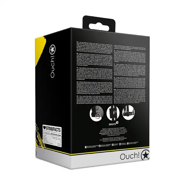 Ouch! - Belt with Vibrator Holder Black - pas z uchwytem na wibrator! Zabawa bez użycia rąk