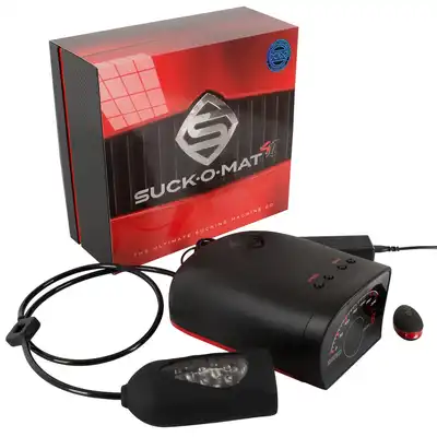 Suck-O-Mat - The Ultimate Sucking Machine 2.0.Prawdziwy symulator blowjob z funkcją ssania. 200 impulsów ssących na minutę!