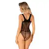 Obsessive - B336 body otwarte S/M/L. Siateczkowe, seksowne czarne body podkreślające kobiecą sylwetkę 