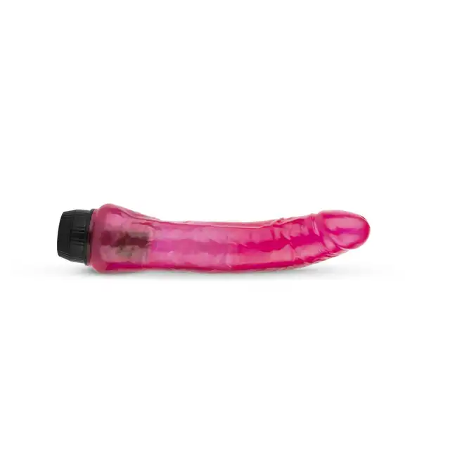 Easy Toys - Jelly Passion Realistic Vibrator Skin. Różowy realistyczny wibrator o kształcie z naturalnymi żyłkami i żołędzią, płynna regulacja mocy wibracji