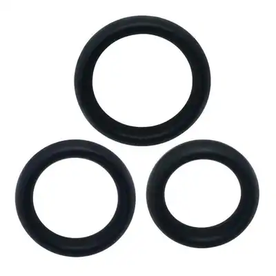 Toyz4Lovers - Timeless Cock Rings (3 pcs) - zestaw trzech czarnych ringów na penisa. Dłuższa erekcja 