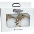 Bestseller - Slave me Handcuffs. Metalowe kajdanki na ręce imitujące policyjne. Doznaj pełni zniewolenia. 