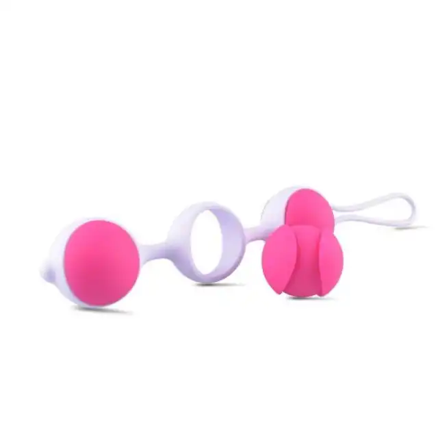 Toyz4Lovers - Vaginal balls triple triple White - kulki gejszy do ćwiczeń mięśni Kegla. Różowe